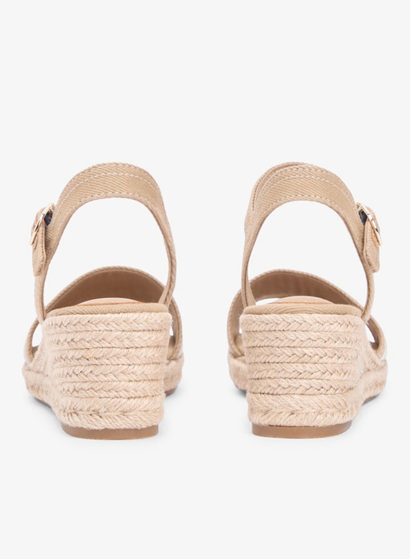 TOMMY HILFIGER Canvas Denim Wedge Espadrilles - Image 4